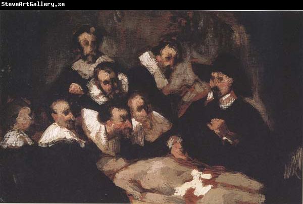Edouard Manet La Lecon d'anatomie du d Tulp d'apres Rembrandt (mk40)